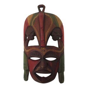 Tribal Wedding Friendship Mask Hand Carved Vintage Kenyan Craftsmen Walt Disney